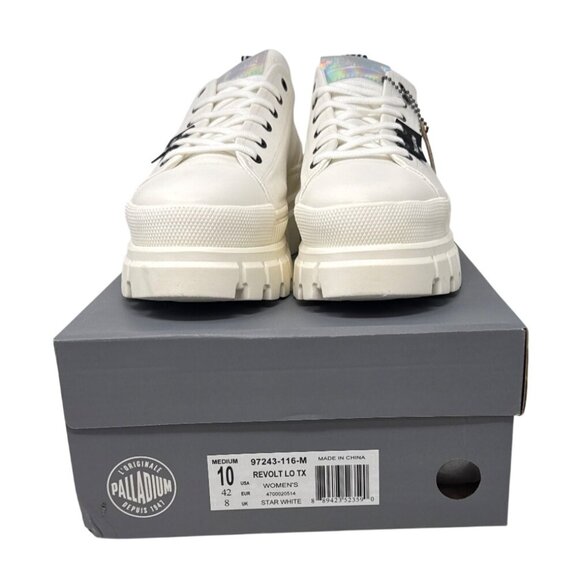 Palladium Revolt Lo TX Sneakers White Size 10 Women Chunky - Picture 3 of 13